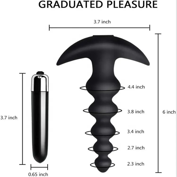 10-Frequency Vibrating Anal Plug - Waterproof Battery Powered Butt Plug for Men & Women