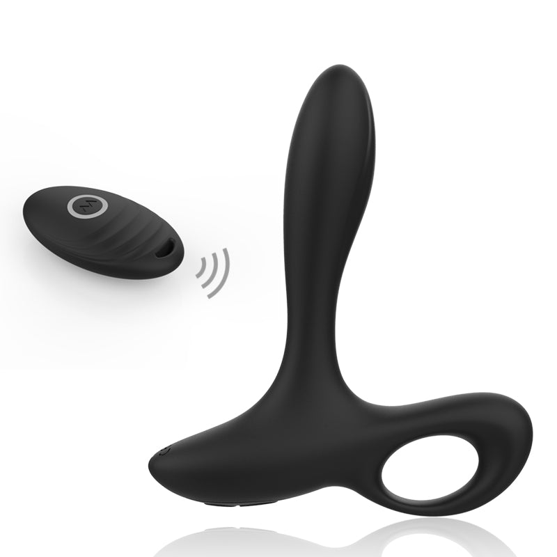 10-Speed Remote Control Vibrating Anal Plug - USB Rechargeable Weighted Prostate Massager