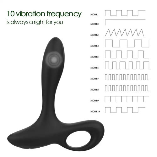 10-Speed Remote Control Vibrating Anal Plug - USB Rechargeable Weighted Prostate Massager