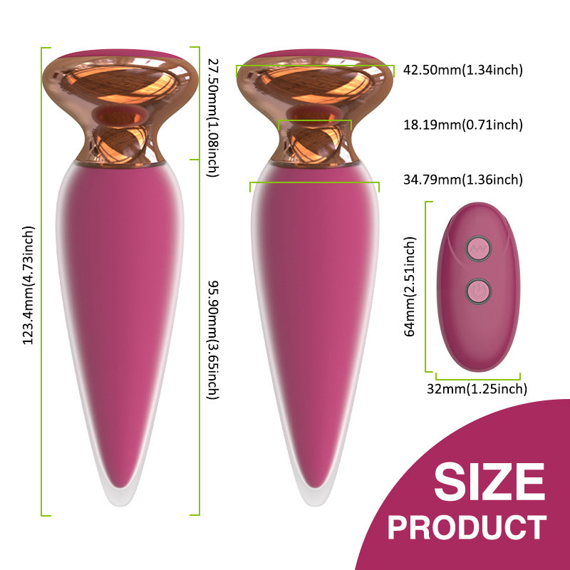 Wireless Remote Control Anal Plug - 10-Speed USB Rechargeable Vibrating Prostate Massager