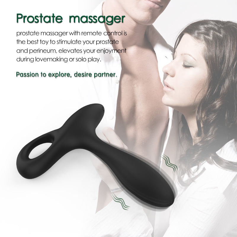 10-Speed Remote Control Vibrating Anal Plug - USB Rechargeable Weighted Prostate Massager
