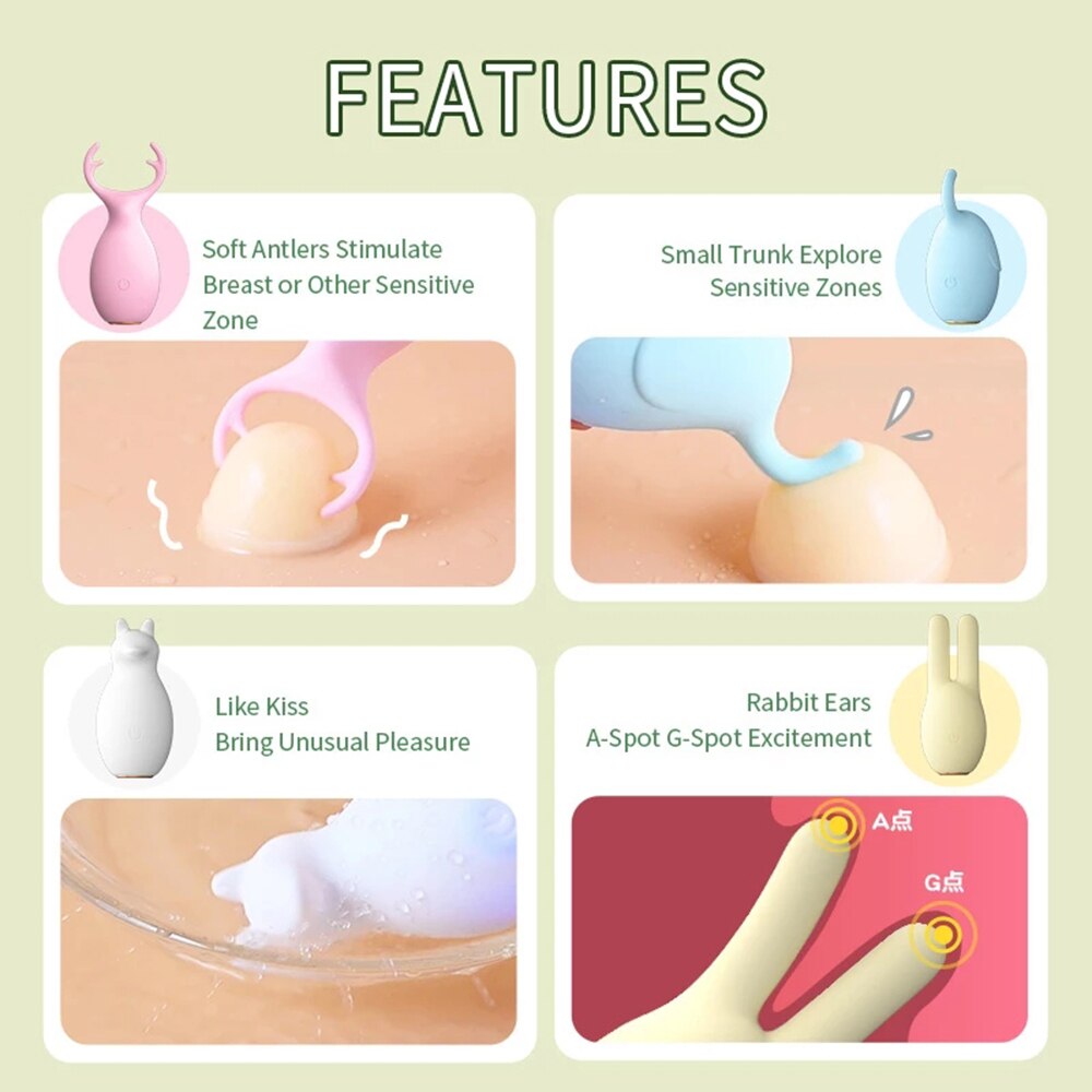 BR-LL2117-2120 Personal Massager – 10-Frequency USB Rechargeable Vibrator