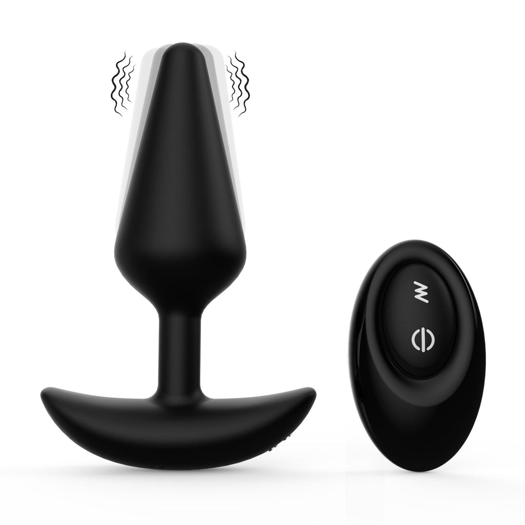 Multi-Size Remote Control Anal Plug Set - 12-Frequency USB Rechargeable Vibrating Butt Plug