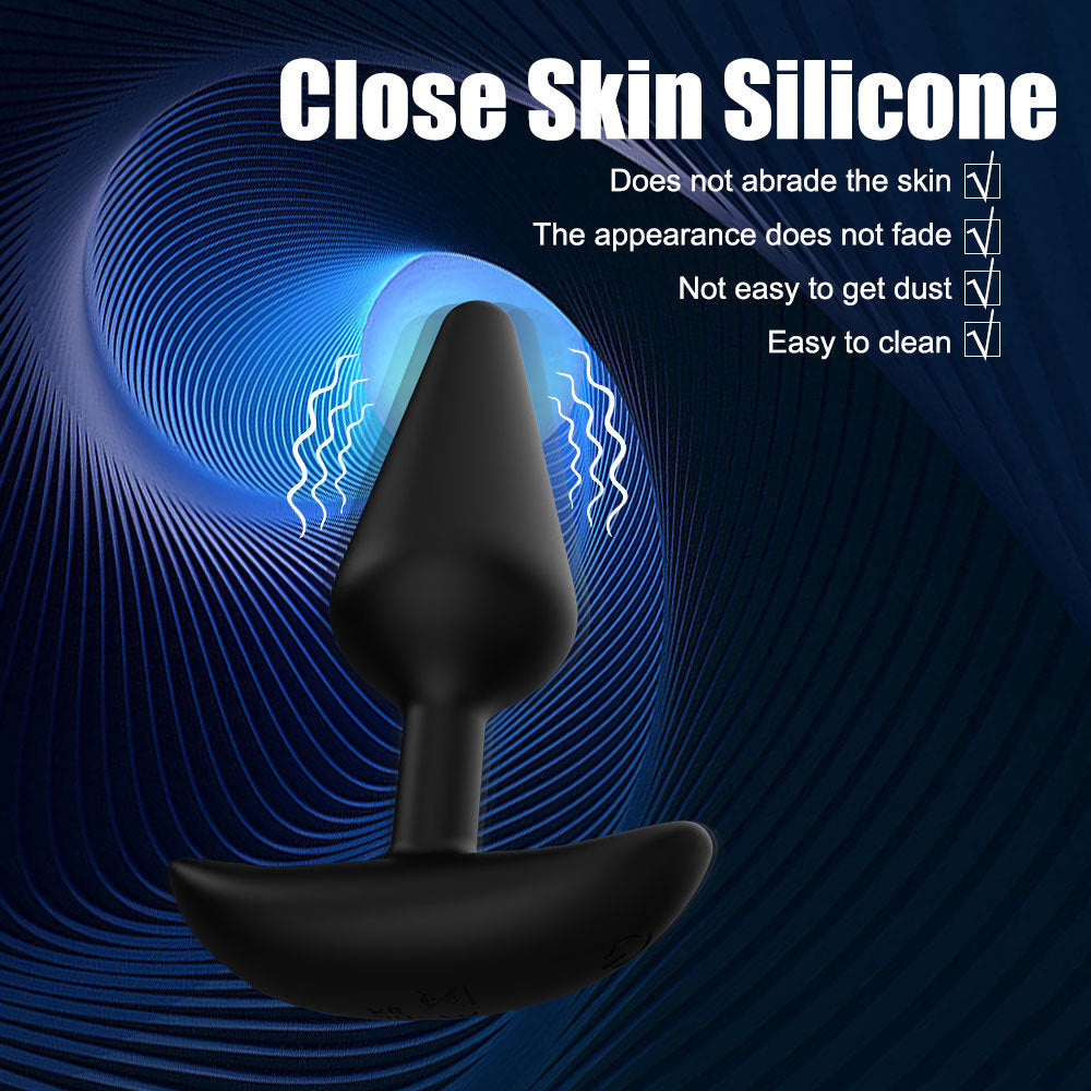Multi-Size Remote Control Anal Plug Set - 12-Frequency USB Rechargeable Vibrating Butt Plug