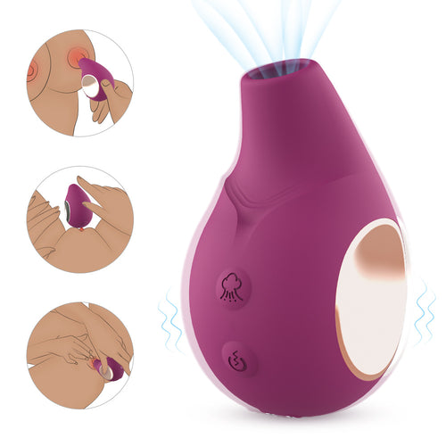 9-Frequency Sucking Vibrator – Waterproof USB Rechargeable Silicone Massager