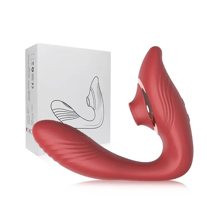 2-in-1 Suction & Vibration Massager – 100 Sensation Patterns USB Rechargeable Silicone Toy