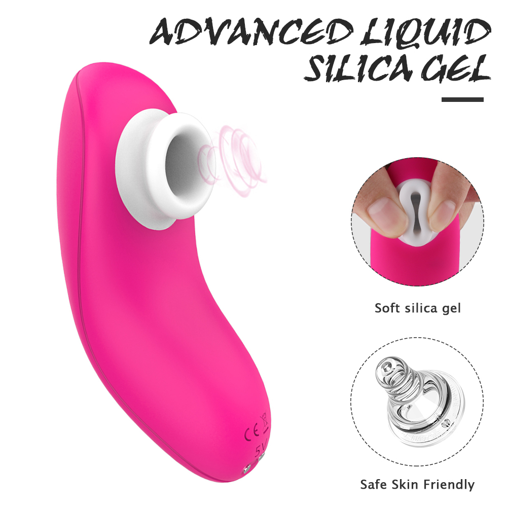 9-Mode Sucking Massager – Compact USB Rechargeable Silicone Vibrator