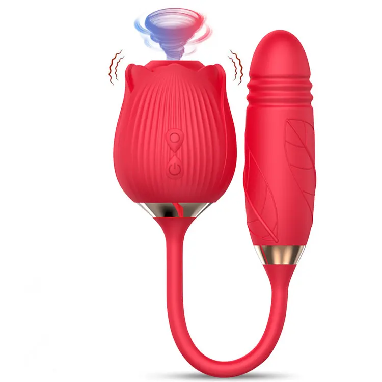 Dual-Action Suction & Thrusting Vibrator – 10 Modes Body-Safe Silicone Massager