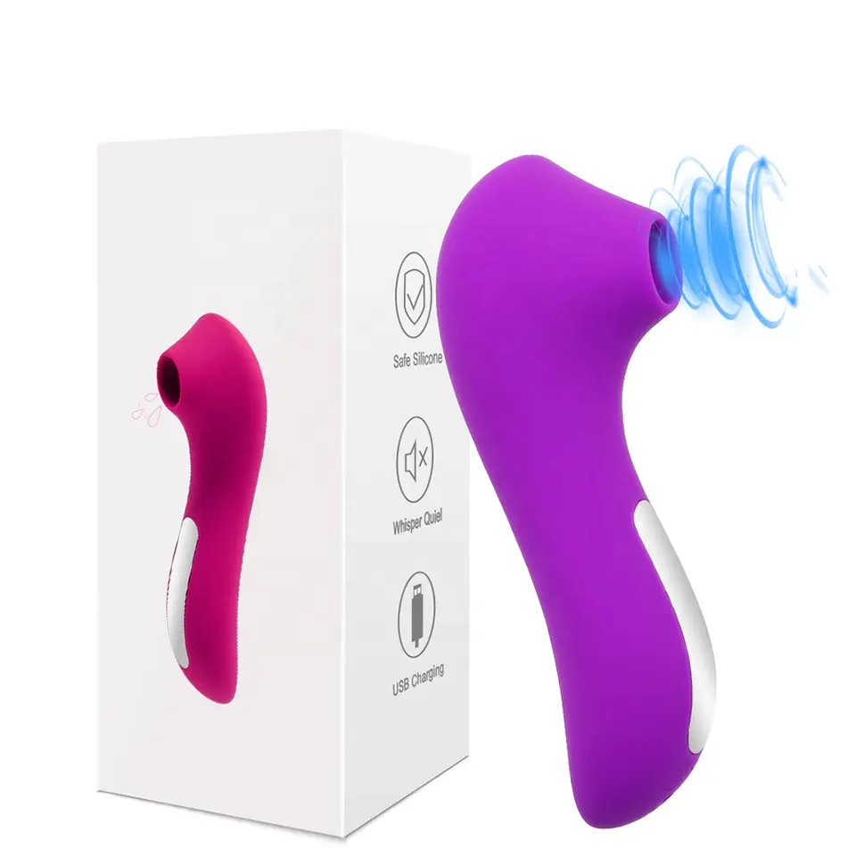 2-in-1 Suction & Vibration Massager – Compact USB Rechargeable Silicone Device