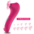 2-in-1 Suction & Vibration Massager – Compact USB Rechargeable Silicone Device