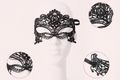 Premium 32x9cm Nylon Blindfold – 13g Ultra-Lightweight Sensory Deprivation Mask – Soft Breathable Sleep & Play Mask - Black