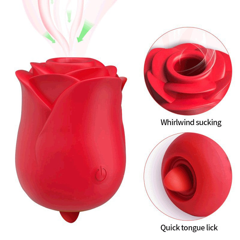 2-in-1 Suction & Licking Vibrator – Waterproof Silicone Intimate Massager