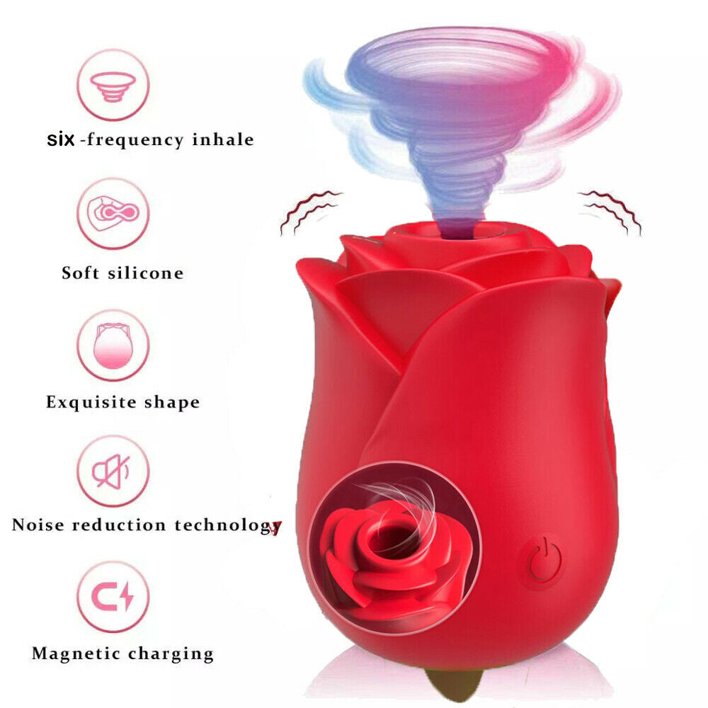2-in-1 Suction & Licking Vibrator – Waterproof Silicone Intimate Massager