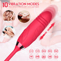 Dual-Action Suction & Thrusting Vibrator – 10 Modes Body-Safe Silicone Massager