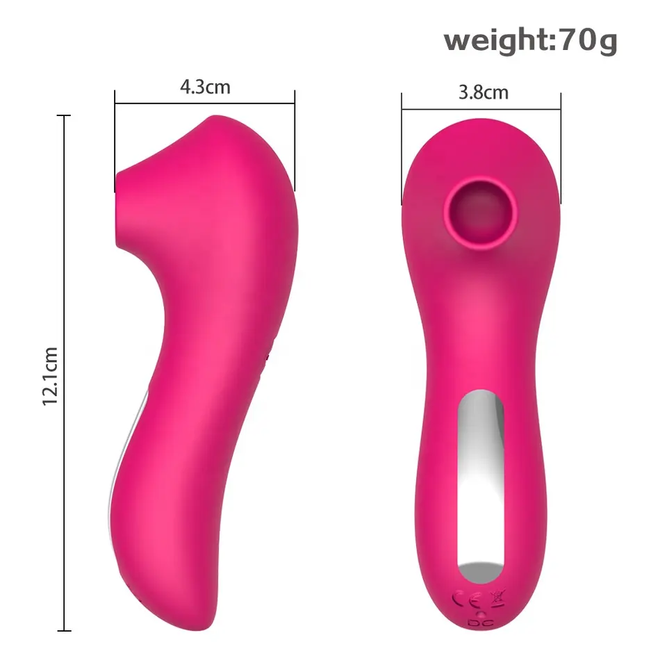 2-in-1 Suction & Vibration Massager – Compact USB Rechargeable Silicone Device