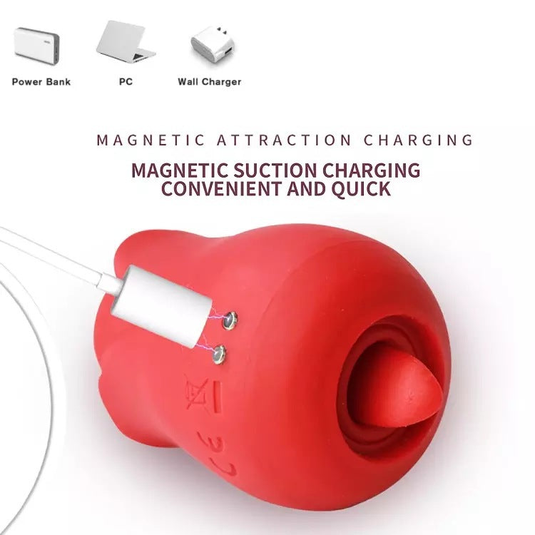 2-in-1 Suction & Licking Vibrator – Waterproof Silicone Intimate Massager
