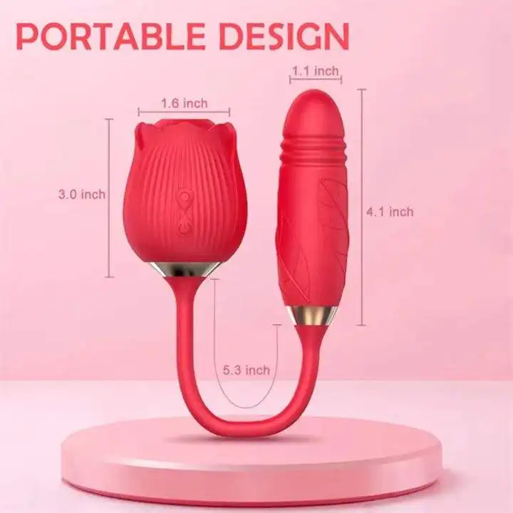 Dual-Action Suction & Thrusting Vibrator – 10 Modes Body-Safe Silicone Massager