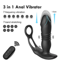 Automatic Thrusting Vibrating Anal Plug - 7 Frequency Remote Control Prostate Massager