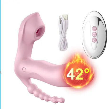 Luxury Warming Massager – 7-Mode Suction & Vibration with Wireless Remote