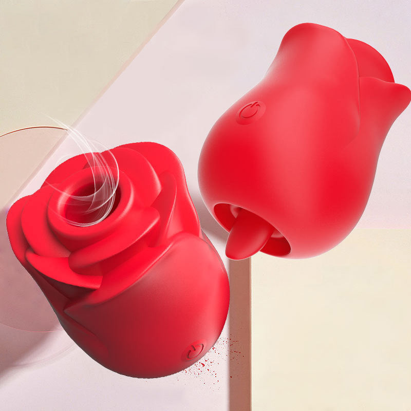 2-in-1 Suction & Licking Vibrator – Waterproof Silicone Intimate Massager