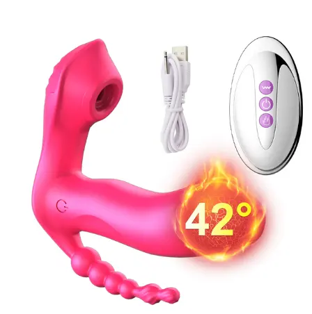 Luxury Warming Massager – 7-Mode Suction & Vibration with Wireless Remote