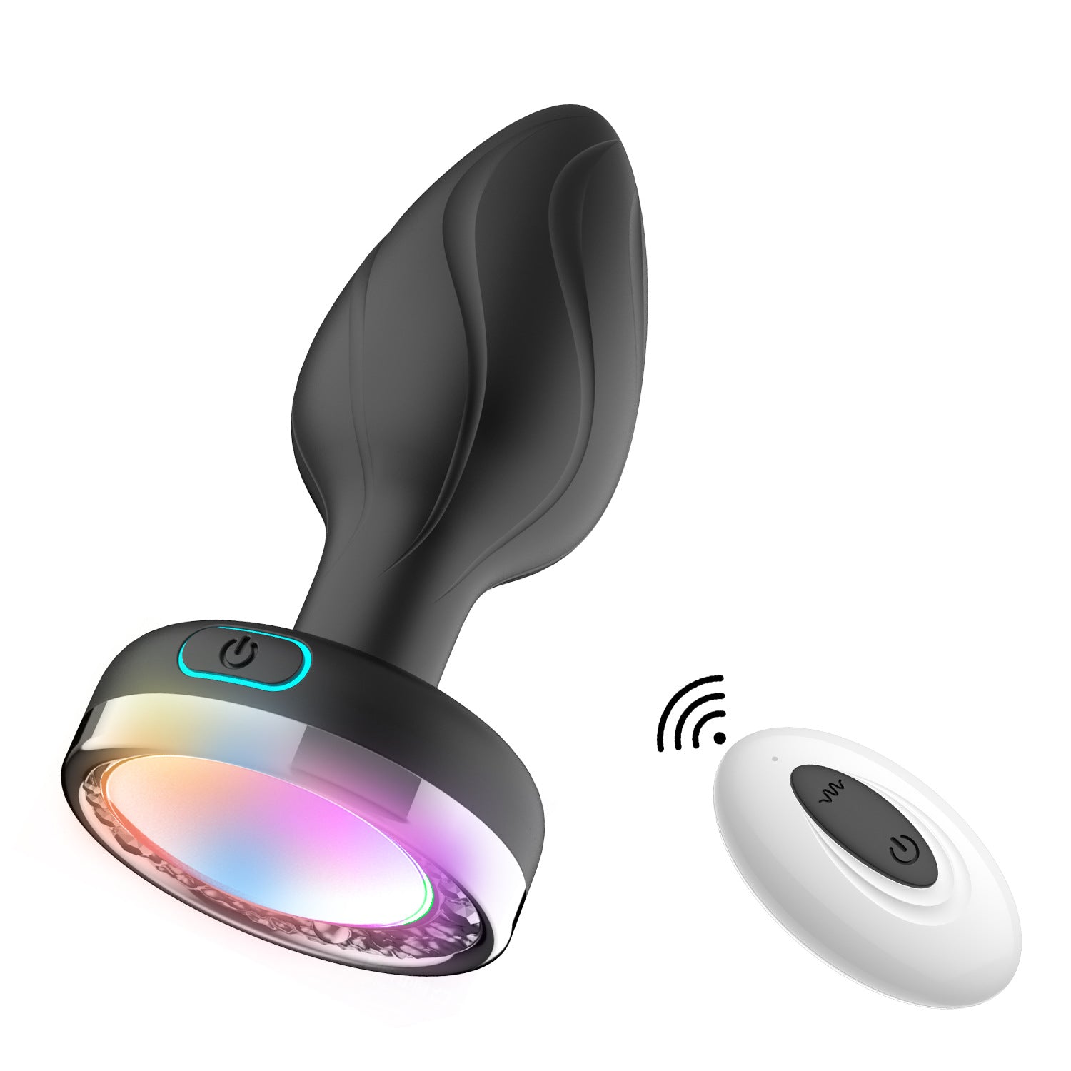 9.4" Light-Up Vibrating Anal Plug with Remote - 10-Speed USB Rechargeable Long Butt Plug