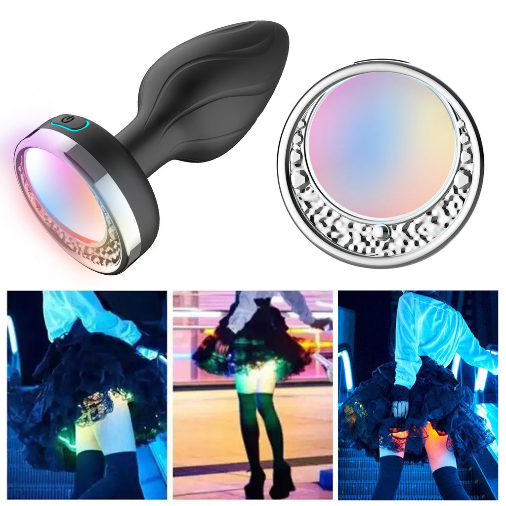 9.4" Light-Up Vibrating Anal Plug with Remote - 10-Speed USB Rechargeable Long Butt Plug