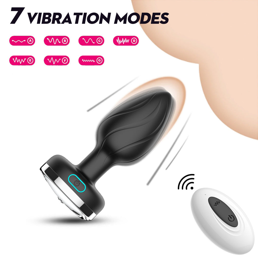 9.4" Light-Up Vibrating Anal Plug with Remote - 10-Speed USB Rechargeable Long Butt Plug