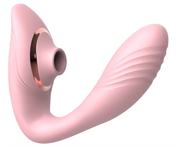 2-in-1 Suction & Vibration Massager – 100 Sensation Patterns USB Rechargeable Silicone Toy