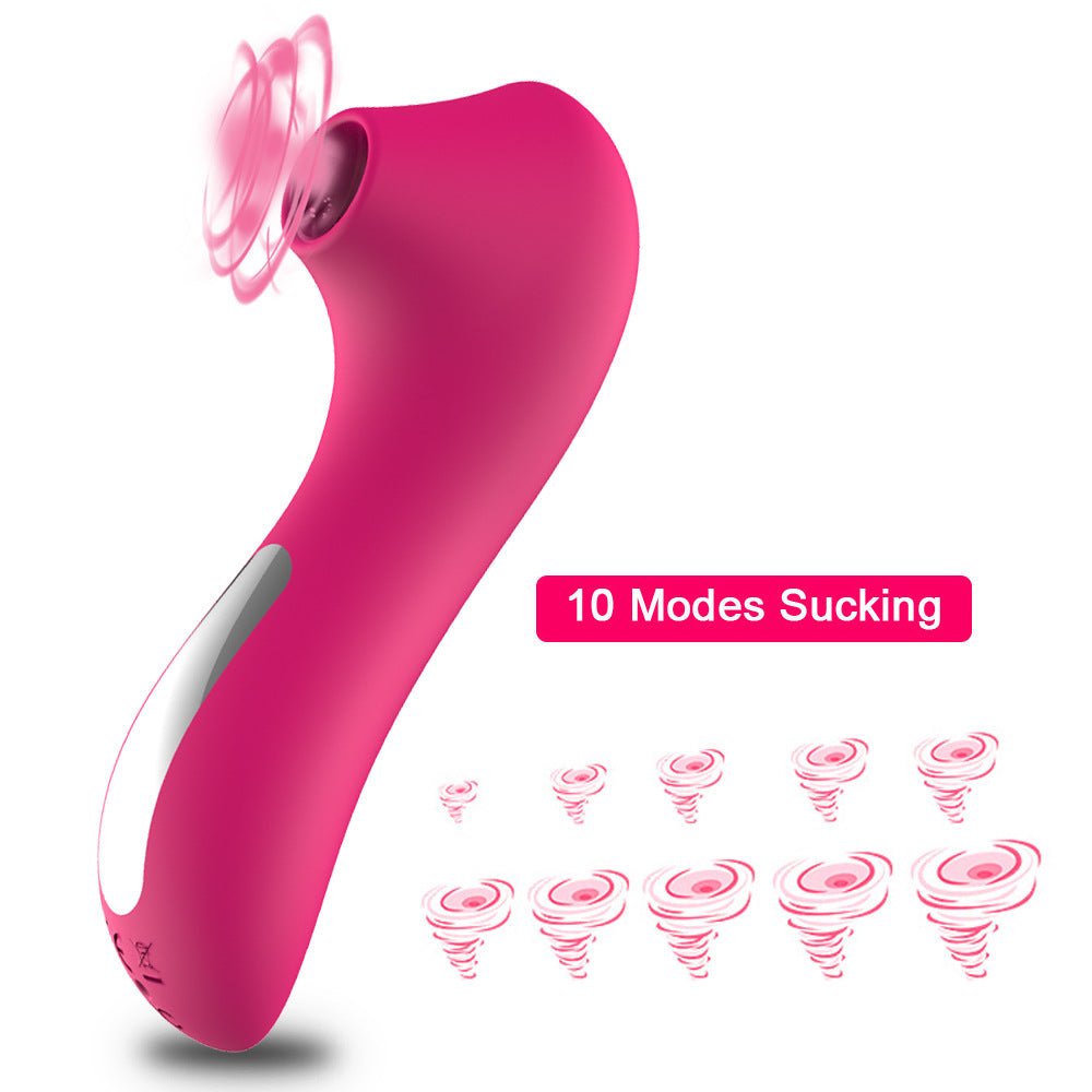 2-in-1 Suction & Vibration Massager – Compact USB Rechargeable Silicone Device