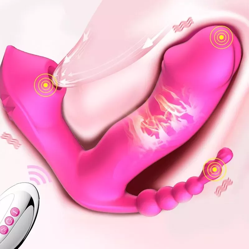 Luxury Warming Massager – 7-Mode Suction & Vibration with Wireless Remote
