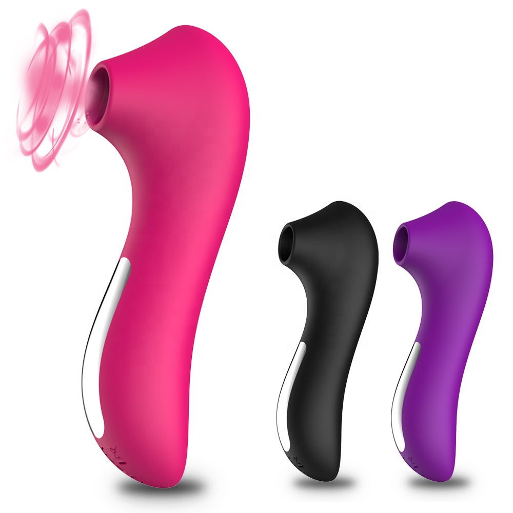 2-in-1 Suction & Vibration Massager – Compact USB Rechargeable Silicone Device