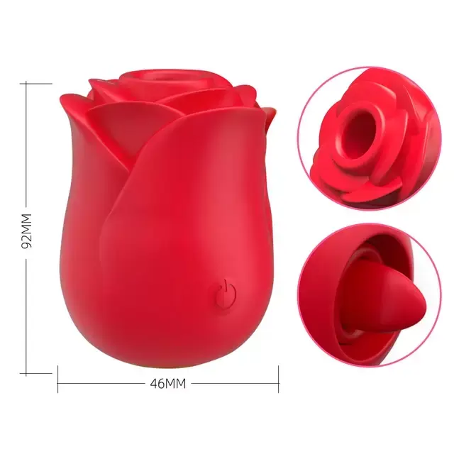 2-in-1 Suction & Licking Vibrator – Waterproof Silicone Intimate Massager