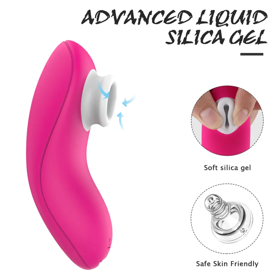 9-Mode Sucking Massager – Compact USB Rechargeable Silicone Vibrator