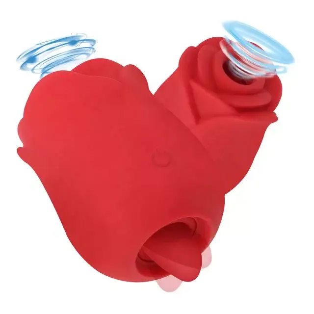 2-in-1 Suction & Licking Vibrator – Waterproof Silicone Intimate Massager