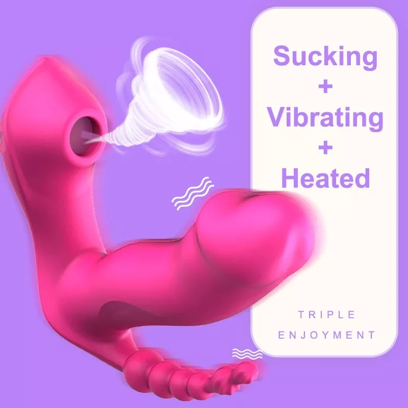 Luxury Warming Massager – 7-Mode Suction & Vibration with Wireless Remote