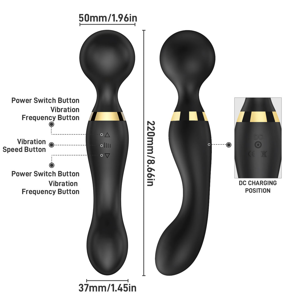 Double Power Intimate Massager – Dual Motor USB Rechargeable Silicone Device