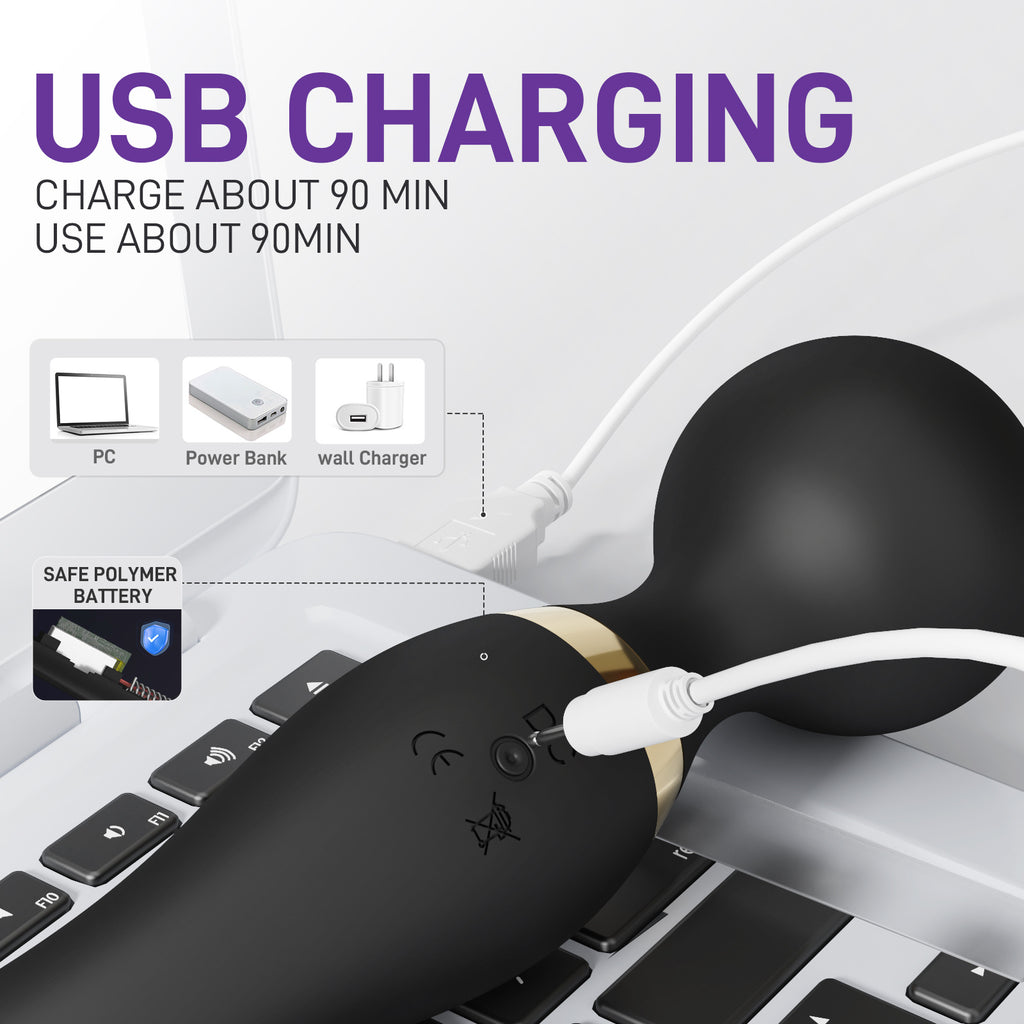 Double Power Intimate Massager – Dual Motor USB Rechargeable Silicone Device