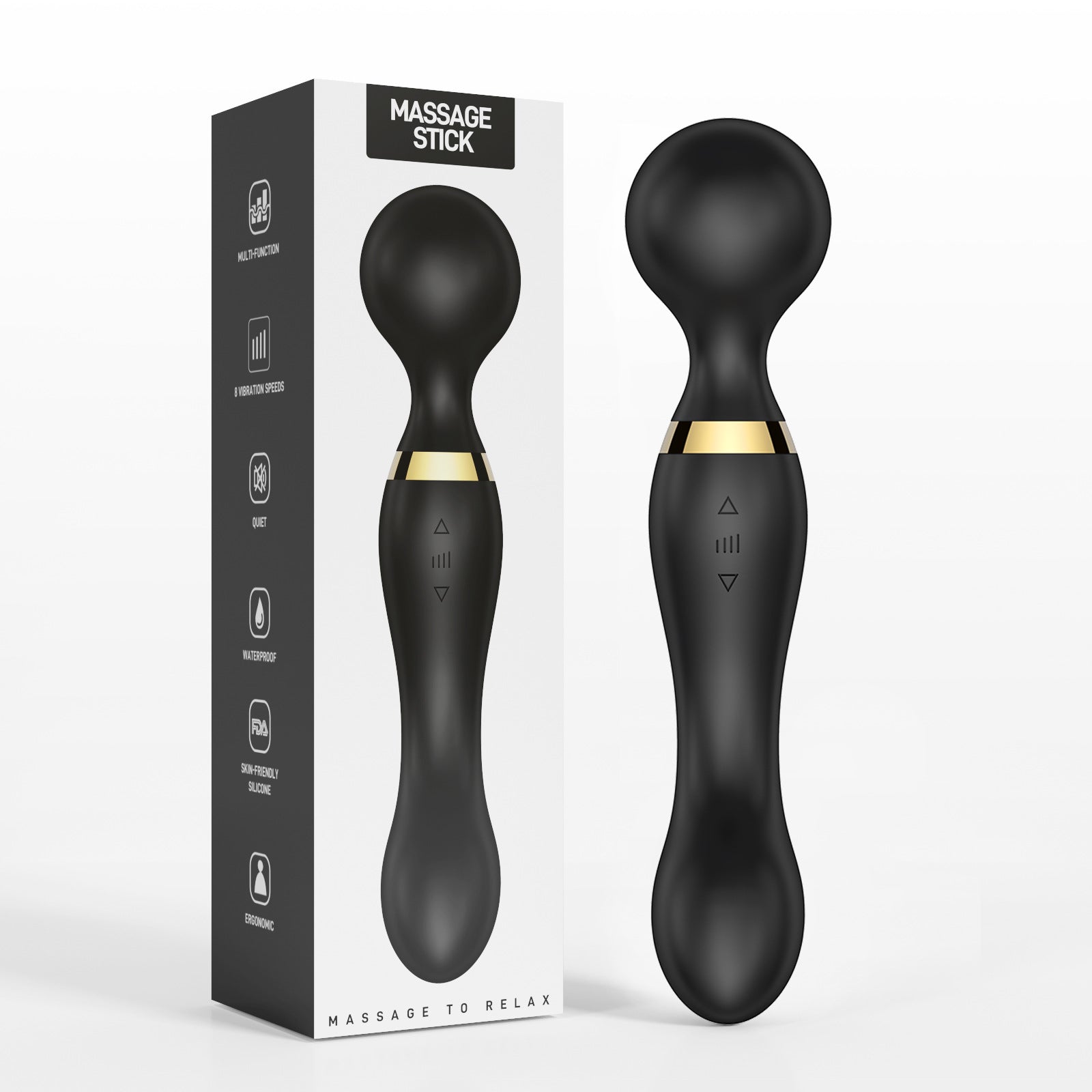 Double Power Intimate Massager – Dual Motor USB Rechargeable Silicone Device