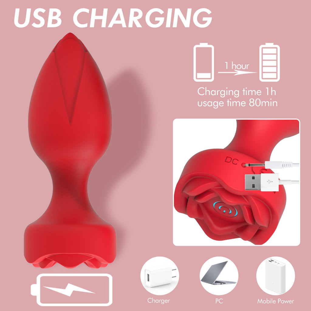 Remote Control Vibrating Anal Plug - 10 Speed Rechargeable Prostate Massager for Couples