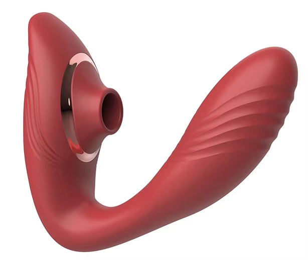 2-in-1 Suction & Vibration Massager – 100 Sensation Patterns USB Rechargeable Silicone Toy