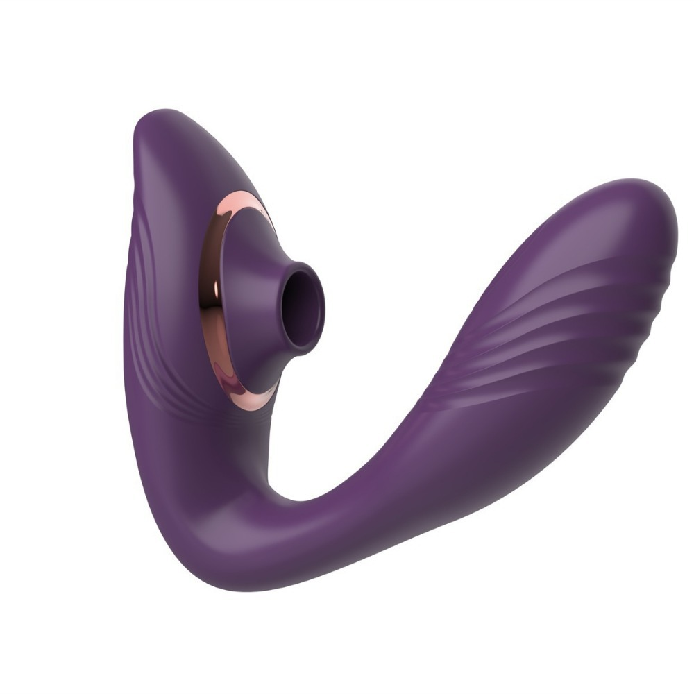 2-in-1 Suction & Vibration Massager – 100 Sensation Patterns USB Rechargeable Silicone Toy